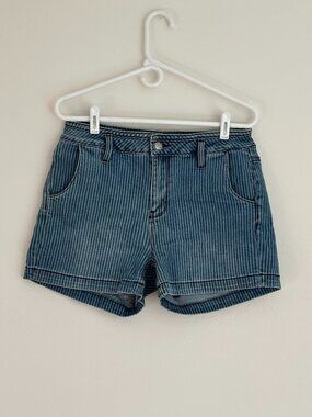 MISS ME Blue Stripe Heaven High Rise Short Size 30